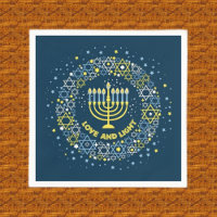 Toallas de papel Hanukkah Menorah, toalla de invit