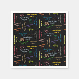 Servilleta De Papel Toallas de papel Julio, 12 Cumpleaños