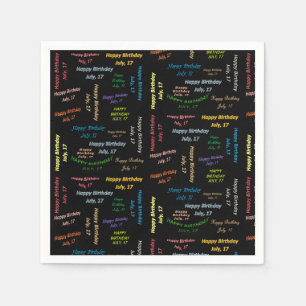 Servilleta De Papel Toallas de papel Julio, 17 Cumpleaños