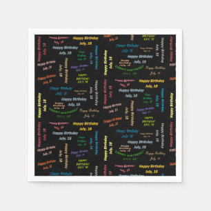 Servilleta De Papel Toallas de papel Julio, 18 Cumpleaños