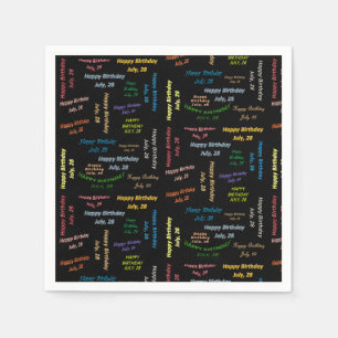 Servilleta De Papel Toallas de papel Julio, 28 Cumpleaños