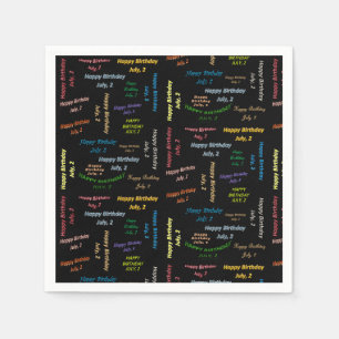 Servilleta De Papel Toallas de papel Julio, 2 Cumpleaños