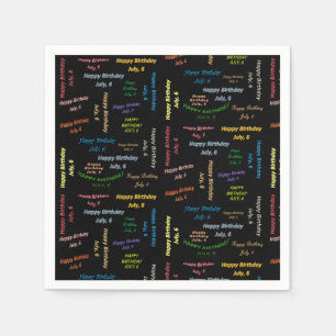 Servilleta De Papel Toallas de papel Julio, 6 Cumpleaños