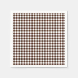 Servilleta De Papel Toallas de papel marrón de Gingham-Chocolate