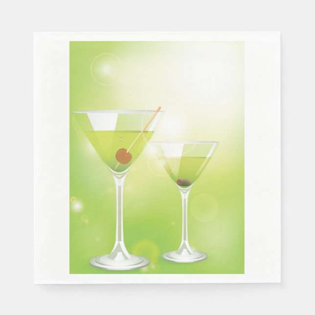 Servilleta De Papel Toallas de papel Martini Cocktails (Anverso)