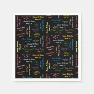 Servilleta De Papel Toallas de papel Mayo, 25 Cumpleaños