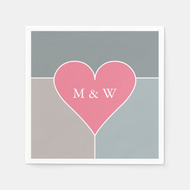 Servilleta De Papel Toallas de papel monograma del personalizado del p (Anverso)