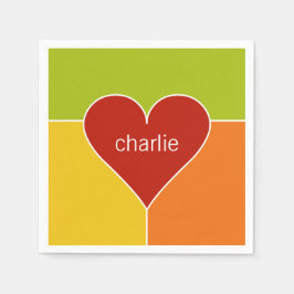 Servilleta De Papel Toallas de papel monograma del personalizado del p