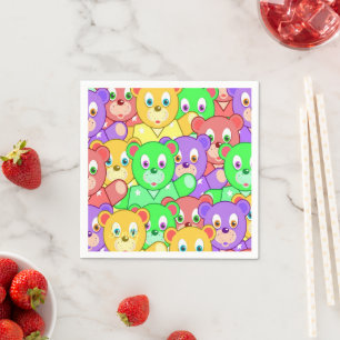 Servilleta De Papel Toallas de papel, oso de peluche colorido