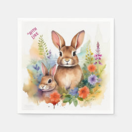 Servilleta De Papel Toallas de papel para celebración con conejos