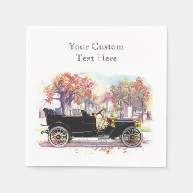 Servilleta De Papel Toallas de papel para coches de época (Anverso)