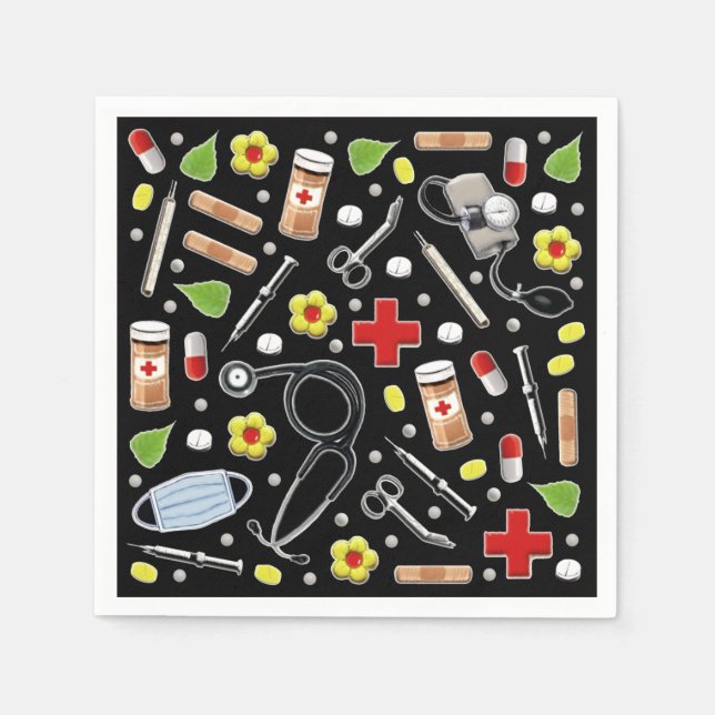 Servilleta De Papel Toallas de papel para Fiestas médicos (Anverso)