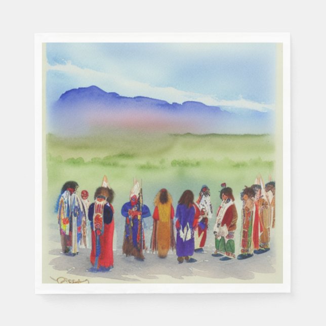 Servilleta De Papel Toallas de papel para la celebración india estadou (Anverso)