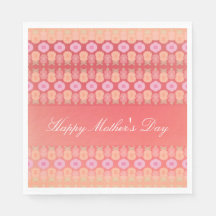 Toallas de papel para madres de color rosa y coral