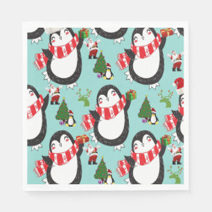 Servilleta De Papel Toallas de papel para navidades, pingüino