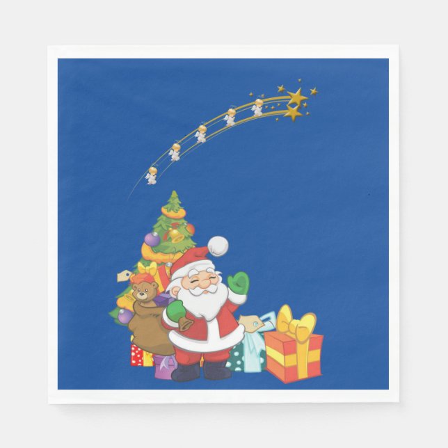 Servilleta De Papel Toallas de papel para navidades, Santa (Anverso)