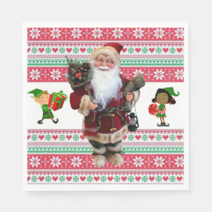 Servilleta De Papel Toallas de papel para navidades, Santa