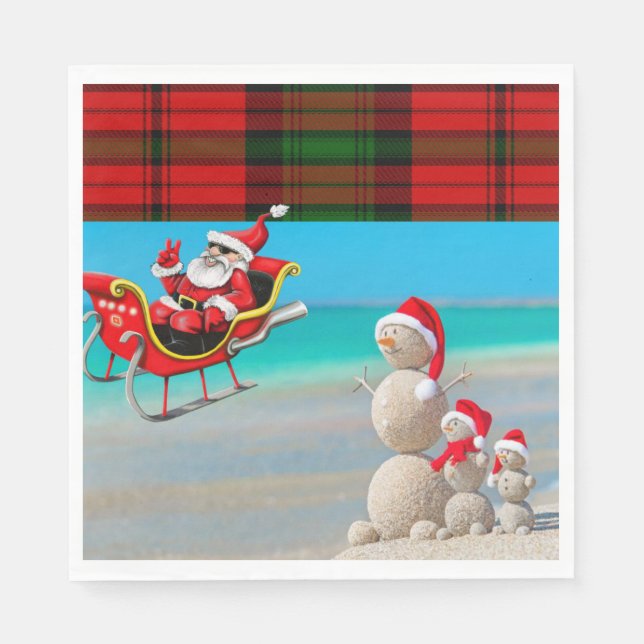 Servilleta De Papel Toallas de papel para navidades, Santa (Anverso)