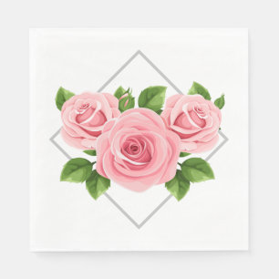 Servilleta De Papel Toallas de papel para Rosas Rosadas-Pink