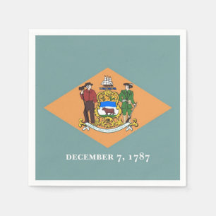 Servilleta De Papel Toallas de papel patriótico con bandera de Delawar