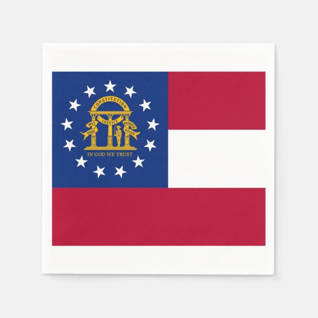 Servilleta De Papel Toallas de papel patriótico con bandera de Georgia (Anverso)