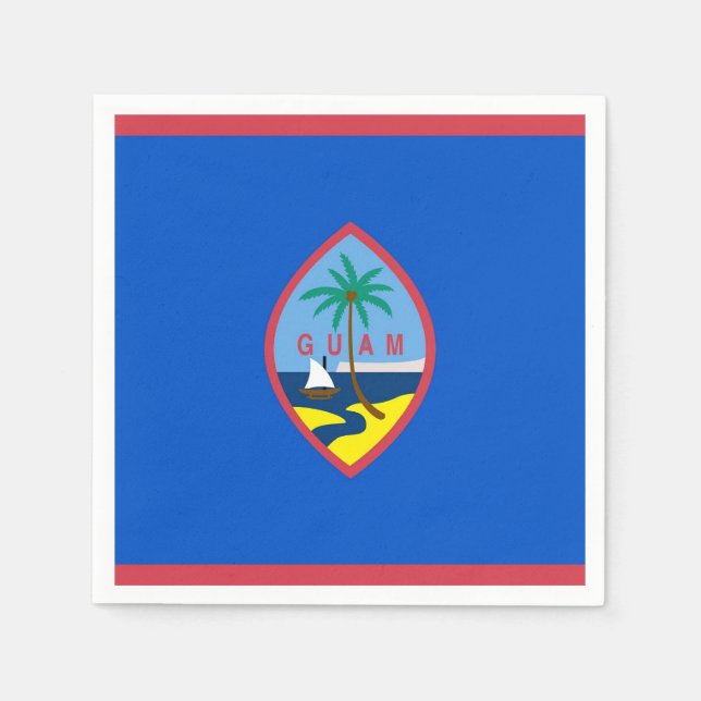 Servilleta De Papel Toallas de papel patriótico con bandera de Guam (Anverso)