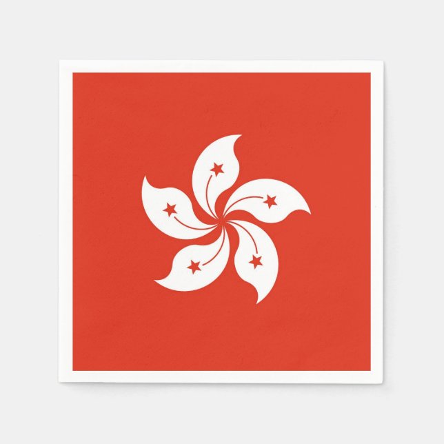 Servilleta De Papel Toallas de papel patriótico con bandera de Hong Ko (Anverso)