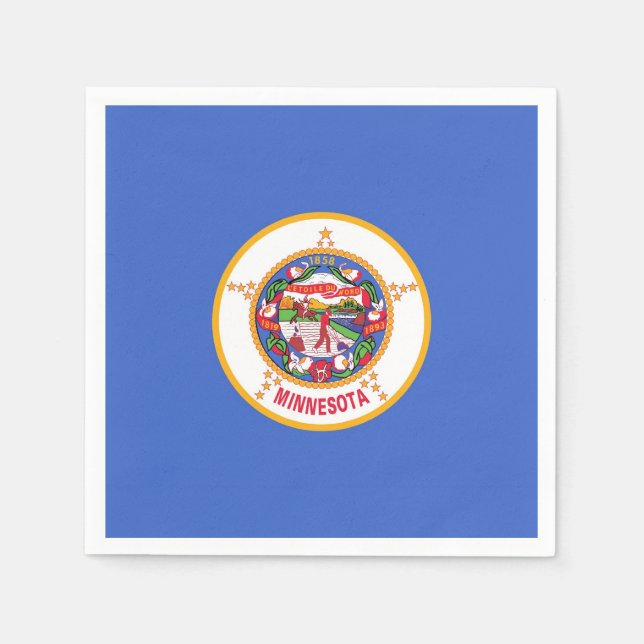Servilleta De Papel Toallas de papel patriótico con bandera de Minneso (Anverso)