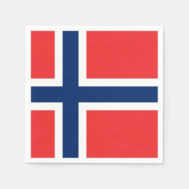 Servilleta De Papel Toallas de papel Patriótico con bandera de Noruega (Anverso)