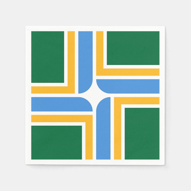 Servilleta De Papel Toallas de papel patriótico con bandera de Portlan (Anverso)