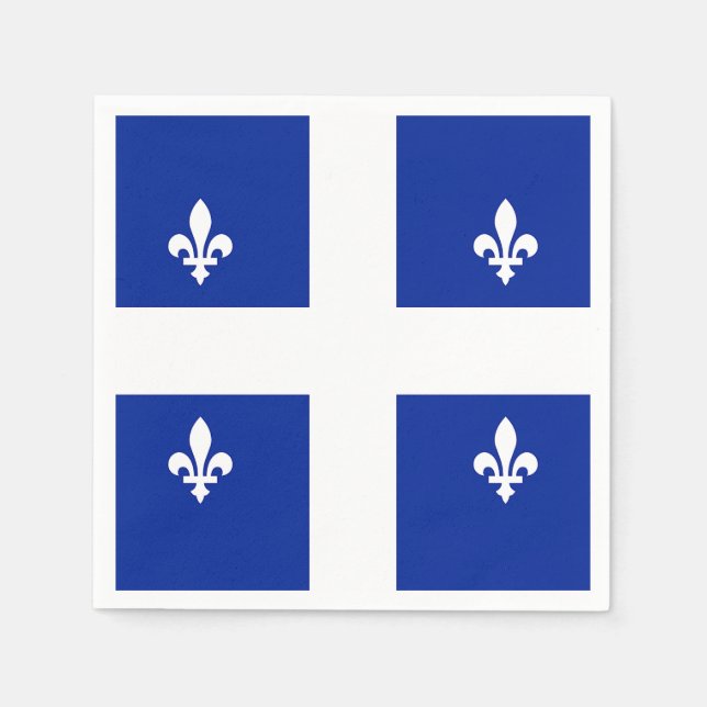 Servilleta De Papel Toallas de papel patriótico con bandera de Quebec (Anverso)