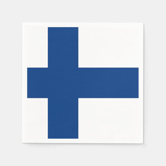 Servilleta De Papel Toallas de papel patriótico con bandera finlandesa (Anverso)