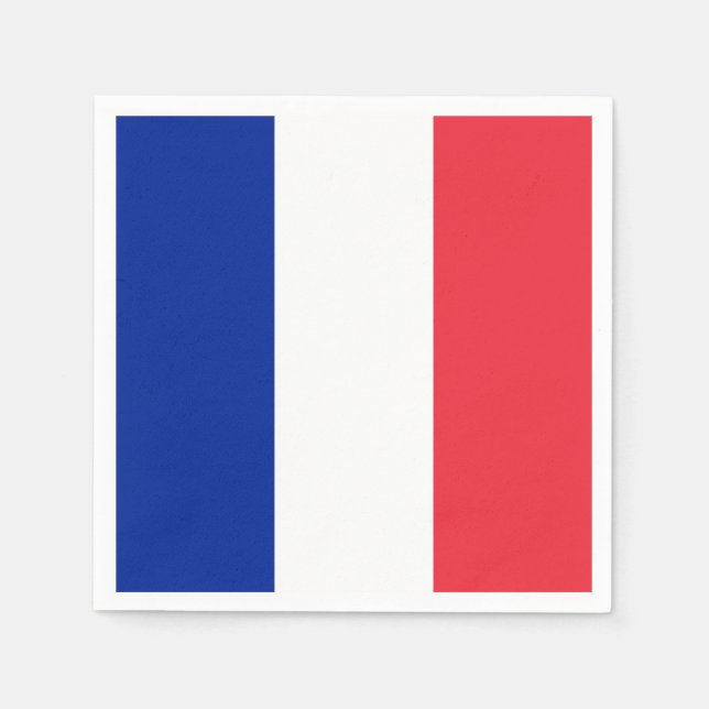 Servilleta De Papel Toallas de papel patriótico con bandera francesa (Anverso)