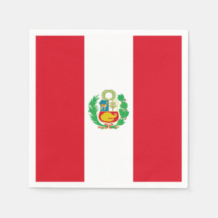 Servilleta De Papel Toallas de papel Patriótico con bandera peruana