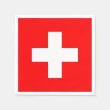 Toallas de papel patriótico con bandera suiza