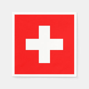 Servilleta De Papel Toallas de papel patriótico con bandera suiza