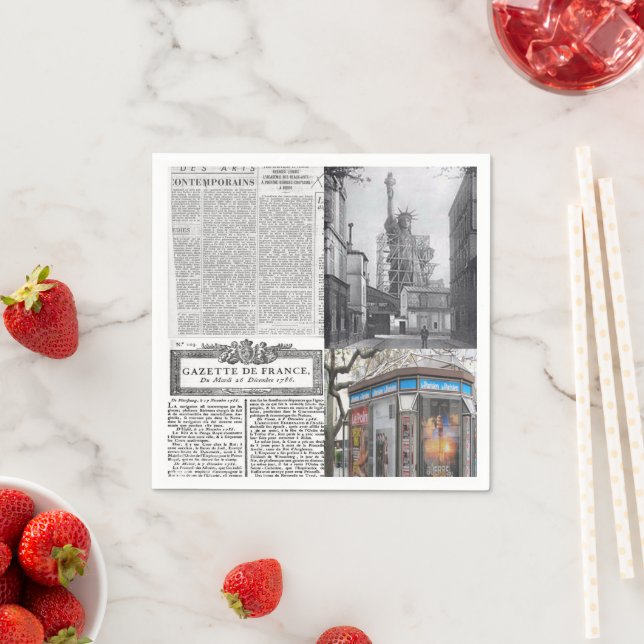 Servilleta De Papel Toallas de papel, periódico París Francia (In situ)