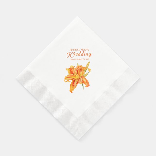 Servilleta De Papel toallas de papel personalizadas de naranja diurno  (Esquina)