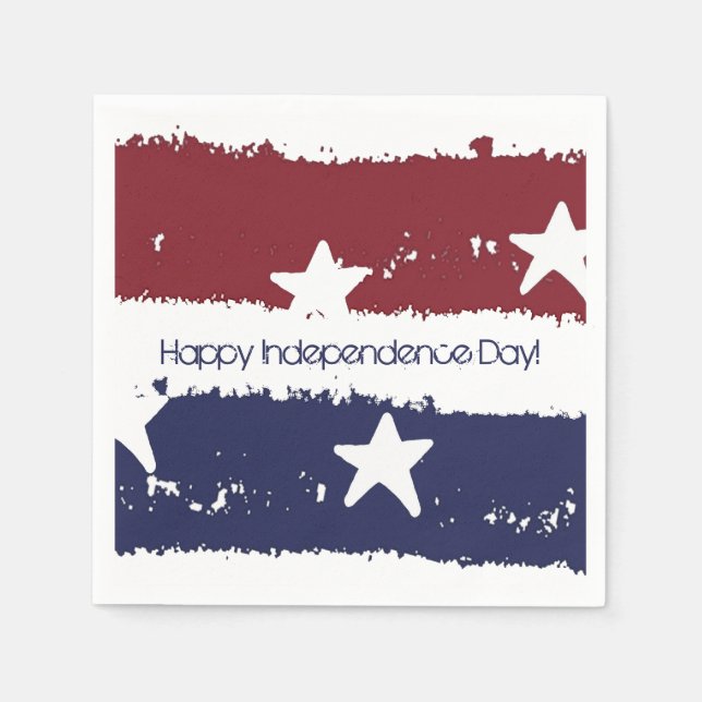 Servilleta De Papel Toallas de papel pintado con molestias rojas, blan (Anverso)