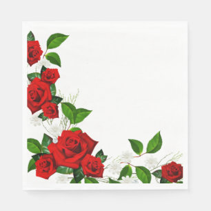 Servilleta De Papel Toallas de papel-Rosas rojas
