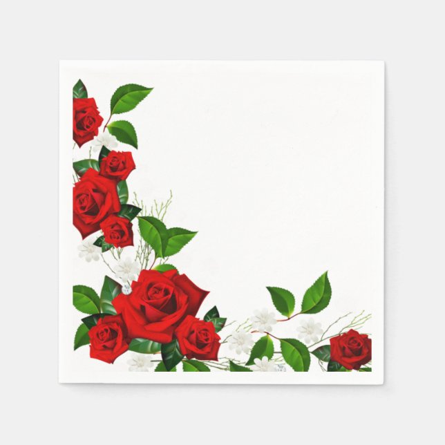 Servilleta De Papel Toallas de papel-Rosas rojas (Anverso)