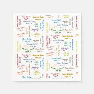 Servilleta De Papel Toallas de papel Septiembre, 25 Cumpleaños