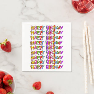 Servilleta De Papel Toallas de papel, servilletas de cumpleaños felice