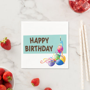 Servilleta De Papel Toallas de papel, servilletas de globos de cumplea