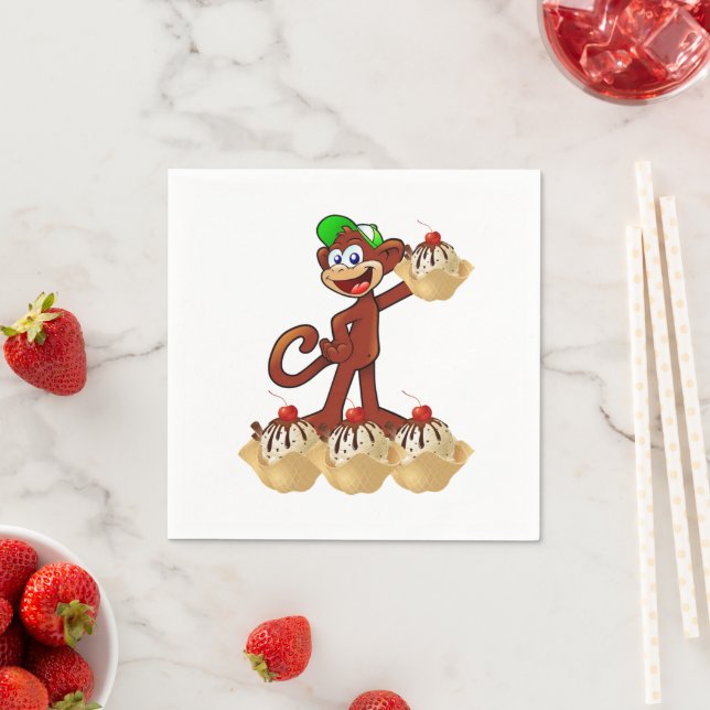 Servilleta De Papel Toallas de papel, servilletas de monos helados (In situ)