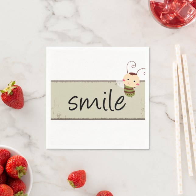 Servilleta De Papel Toallas de papel, sonrisa Bumblebee Beige Floral (In situ)