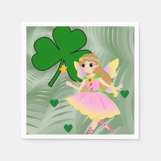 Servilleta De Papel Toallas de papel St. Patrick's Day Fairy (Anverso)