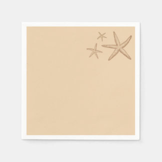 Servilleta De Papel Toallas de papel Starfish Temático Beige Beach