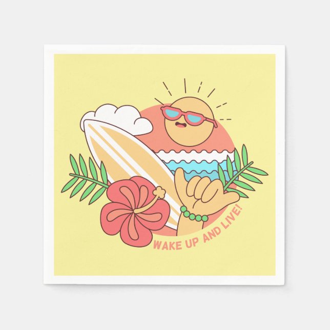 Servilleta De Papel Toallas de papel Summer Surfer (Anverso)