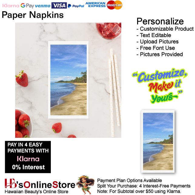 Servilleta De Papel Toallas de papel Sunset Beach Guest (Sunset Beach Tables Kitchen Restaurant Decor Paper Guest Towels 7.)